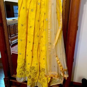 lehenga  skirt with dupatta (scarf)